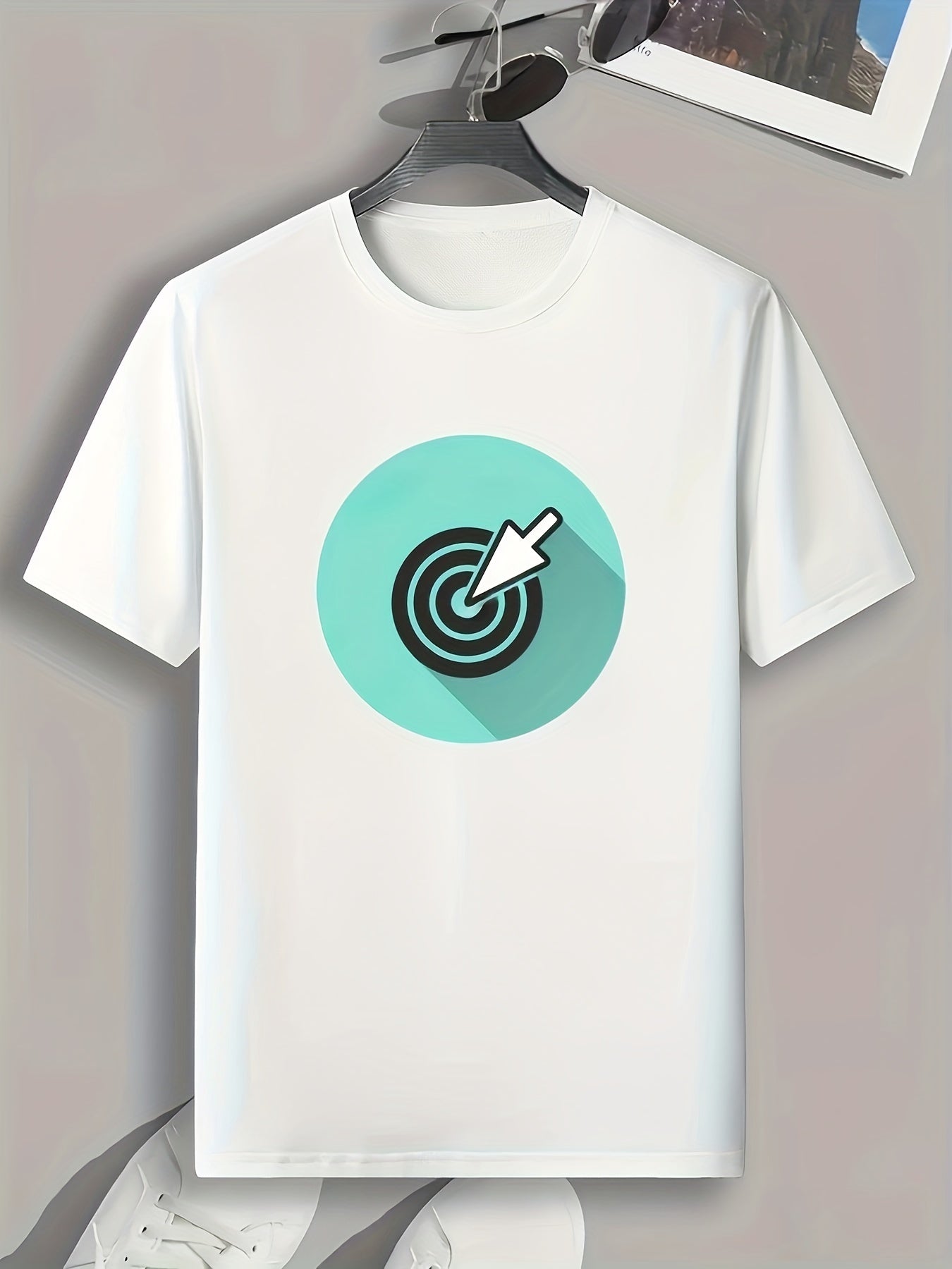 Mouse Cursor Pattern Print Men's Comfy Sports T shirt Graphic Tee
