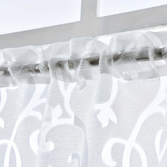 1PC Gauze Small Curtain Tiers Translucent Kitchen Curtain