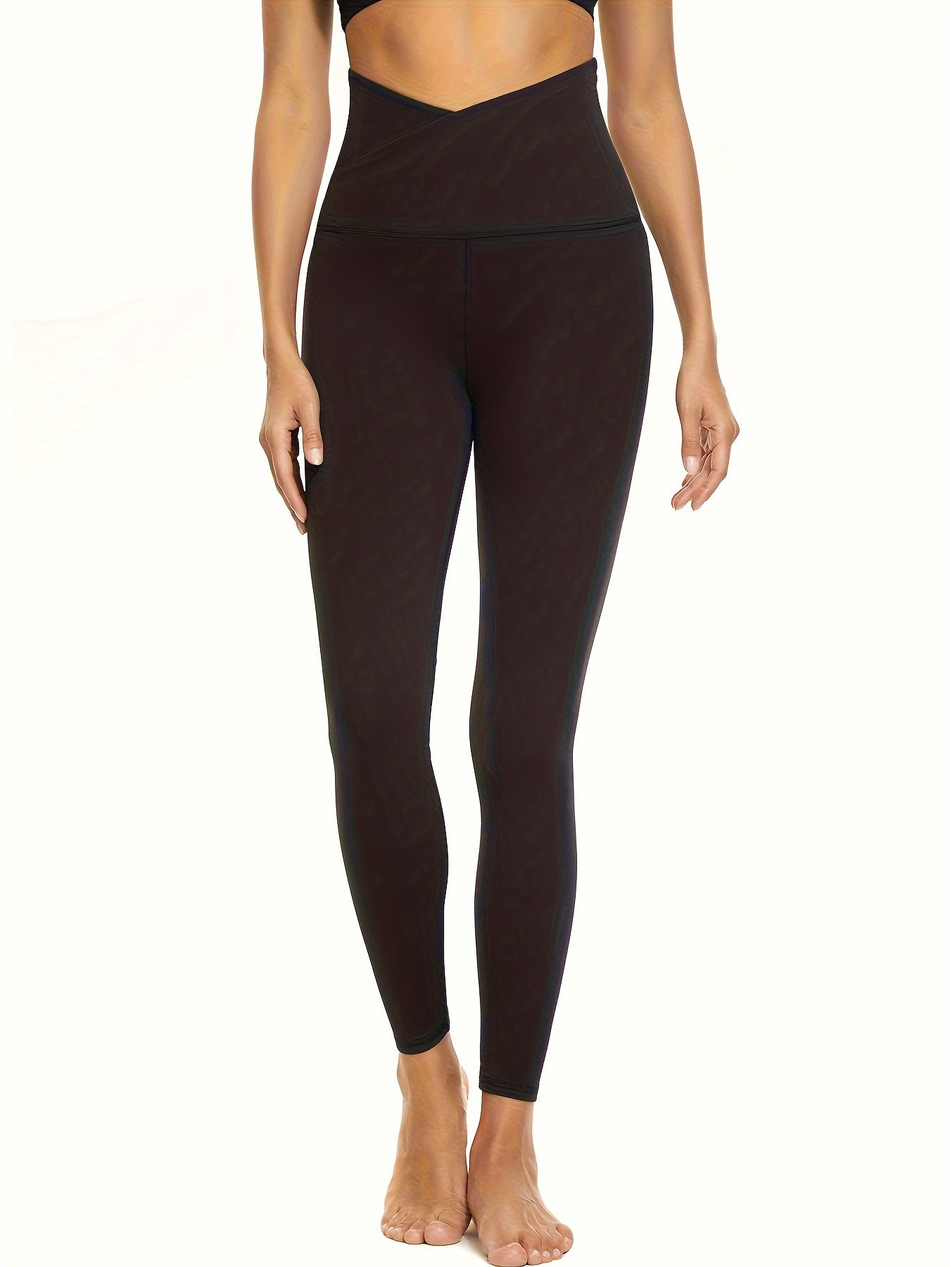 High Waist Tummy Control Yoga Pants Solid Running Leggings