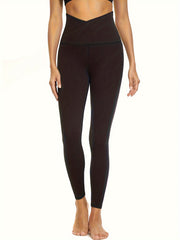 High Waist Tummy Control Yoga Pants Solid Running Leggings