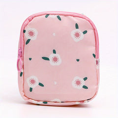 Cartoon Pattern Storage Bag Sanitary Napkin Zipper Pouch