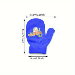 6 Pairs Children's Knitted Gloves Colorful Mittens Magic Full Finger Warm Gloves