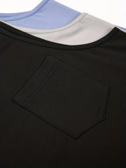 3pcs Solid Tank Night Dresses & Comfy Crew Neck Sleeveless Sleep Dress