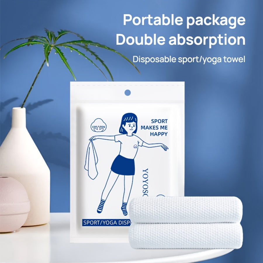 2pcs Disposable Sports Yoga Towel for Fitness & Travel