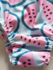 Watermelon Graphic Bow One Piece Swimsuit for Toddler Girls