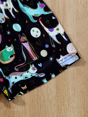 4pc Toddler Girls Animal & Heart Graphic Elastic Waist Sports Shorts
