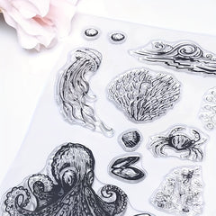 Marine Life Clear Stamps for Card Making and Scrapbooking
