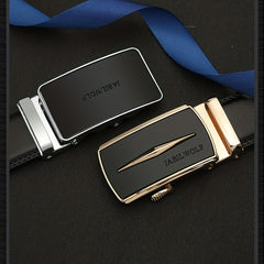 Men's Leather Belt Business Casual Automatic Buckle Belt