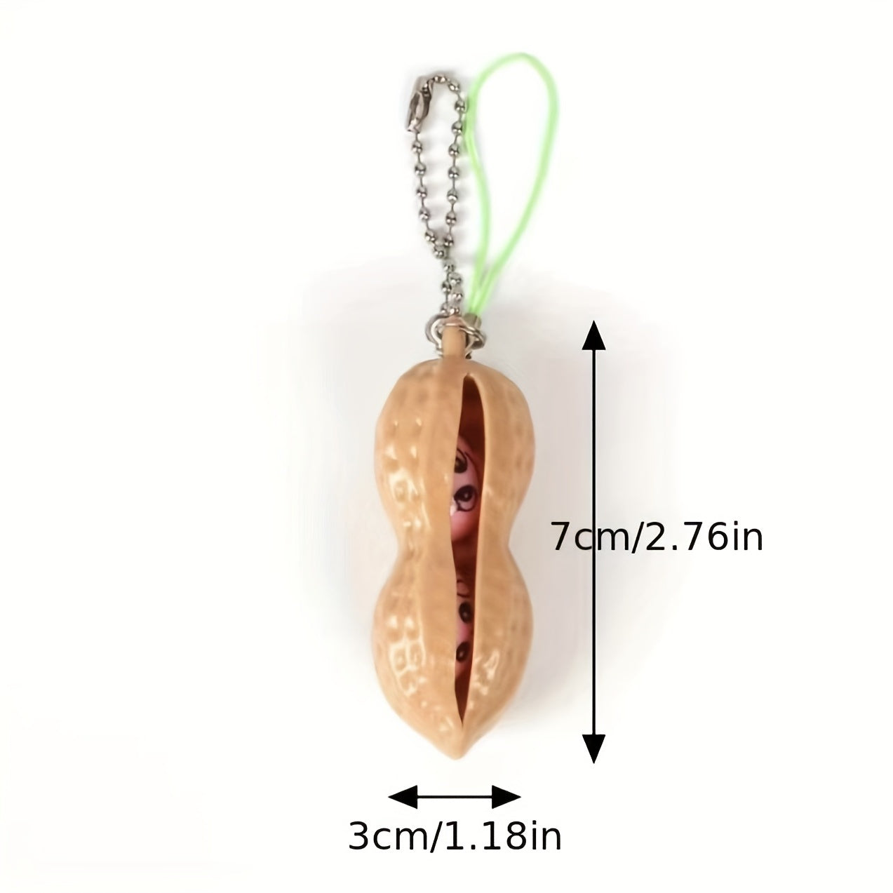 Men's Squeeze Toy Keychain: Squeeze Bean & Peanut for Women, Funny Keyring