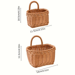 Woven Storage Basket Wall Organizer Kitchen Garlic Storage