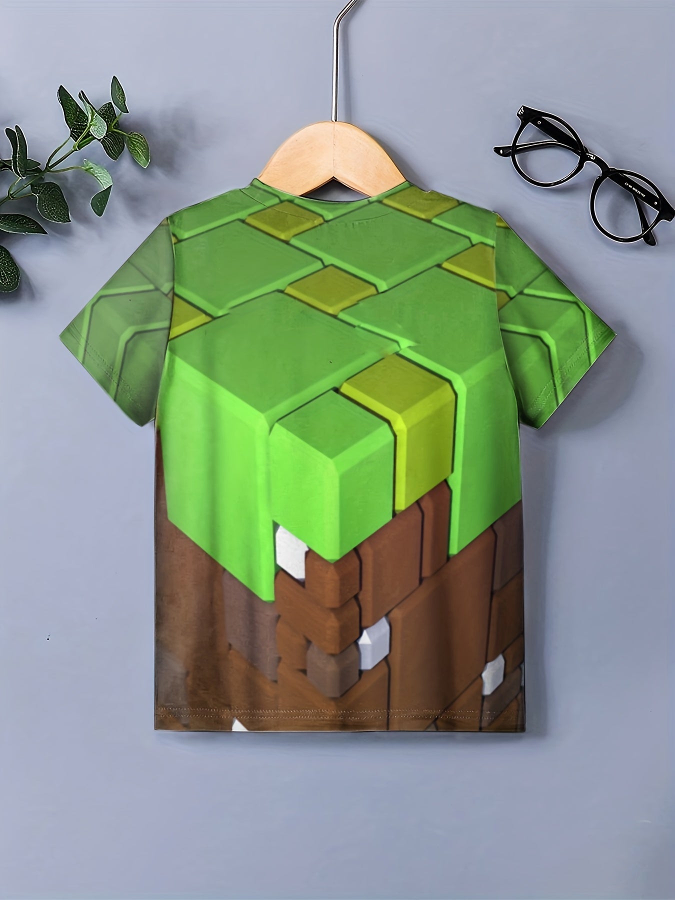 Boys 3D Print Tee Tops Round Neck Casual Short Sleeve T Shirt