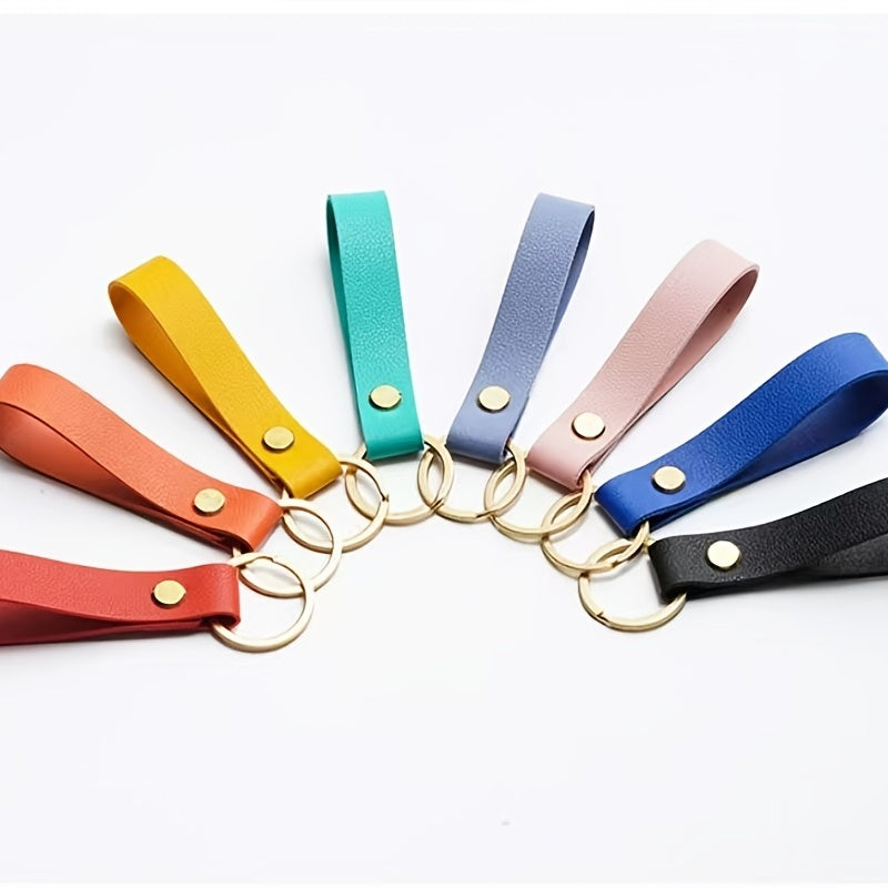 PU Leather Keychain Unisex Keyring Car Auto Key Strap Business Gift