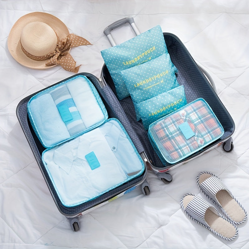 7-Piece Travel Storage Bag Packing Cubes Foldable Language Classification Cube