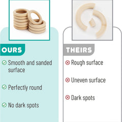Wooden Rings For Crafts Macrame DIY Making Party Supplies