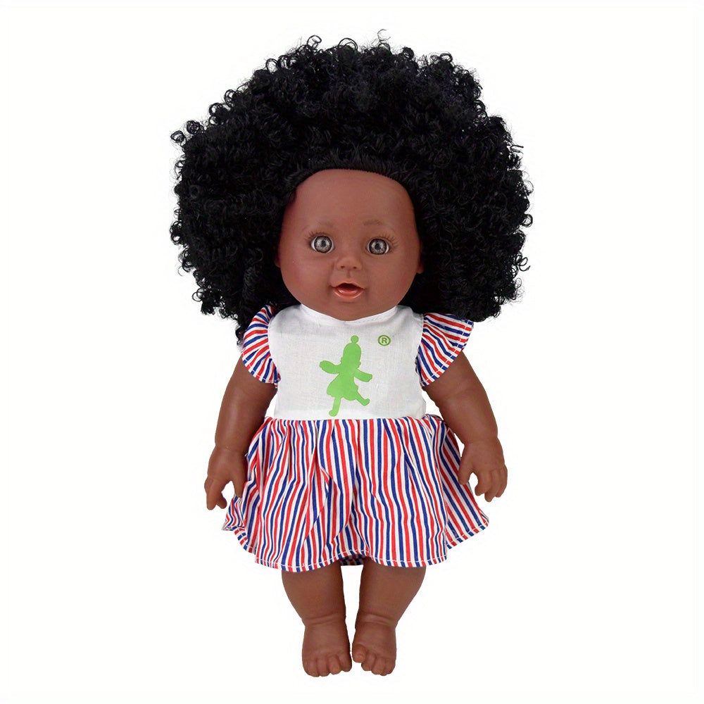 Interactive Lifelike African Baby Doll Soft Vinyl Christmas Toy
