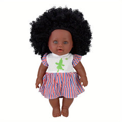 Interactive Lifelike African Baby Doll Soft Vinyl Christmas Toy