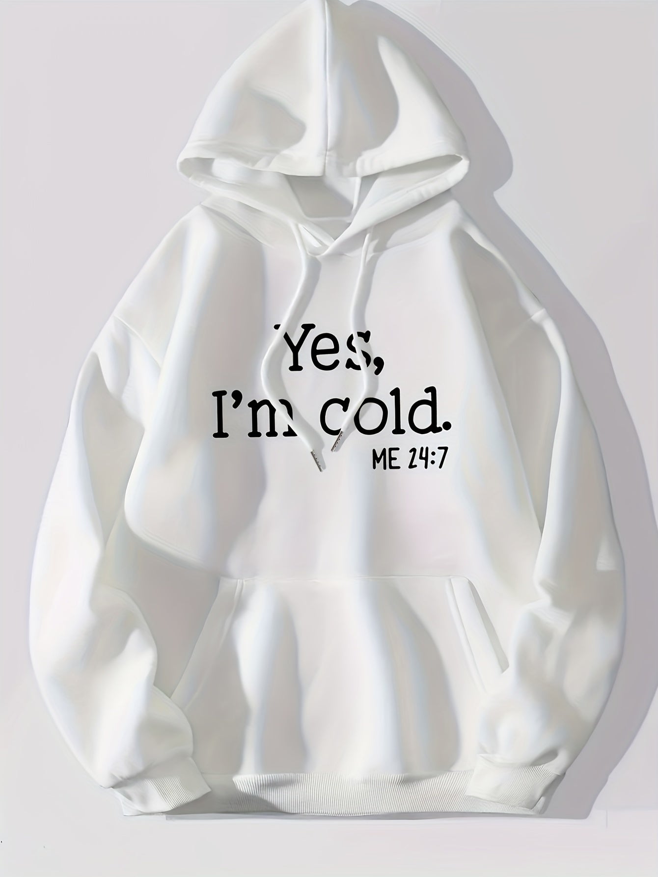 Cold Letter Graphic Hoodies Long Sleeve Pullover Tee Shirt Women's Clothing