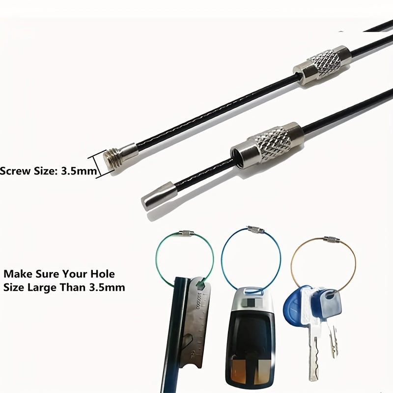 Stainless Steel Keychain Cable for Luggage Tag Holder
