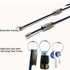 Stainless Steel Keychain Cable for Luggage Tag Holder