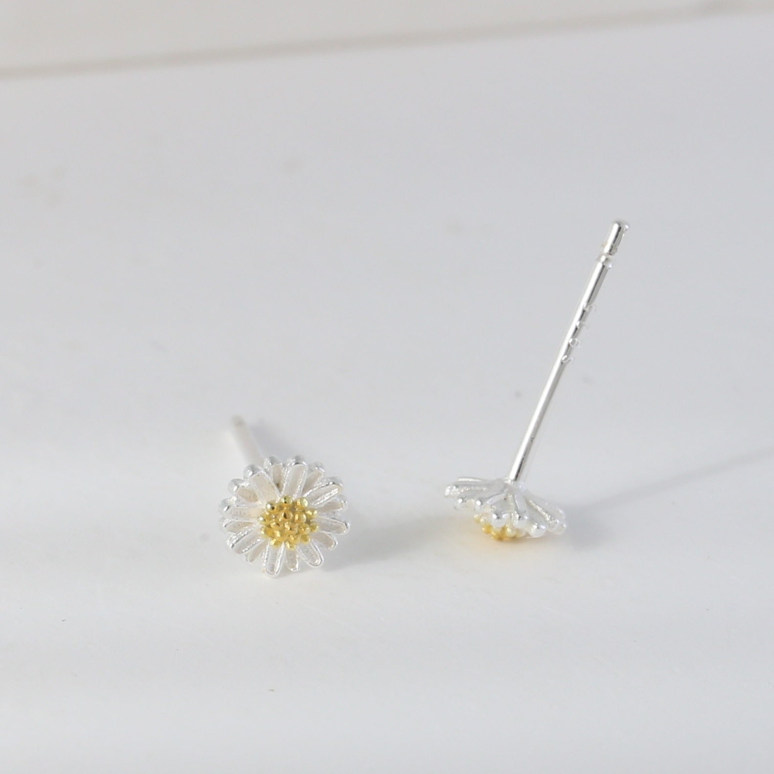 925 Silver Daisy Stud Earrings for Teen Girls - Birthday Gift