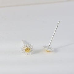925 Silver Daisy Stud Earrings for Teen Girls - Birthday Gift