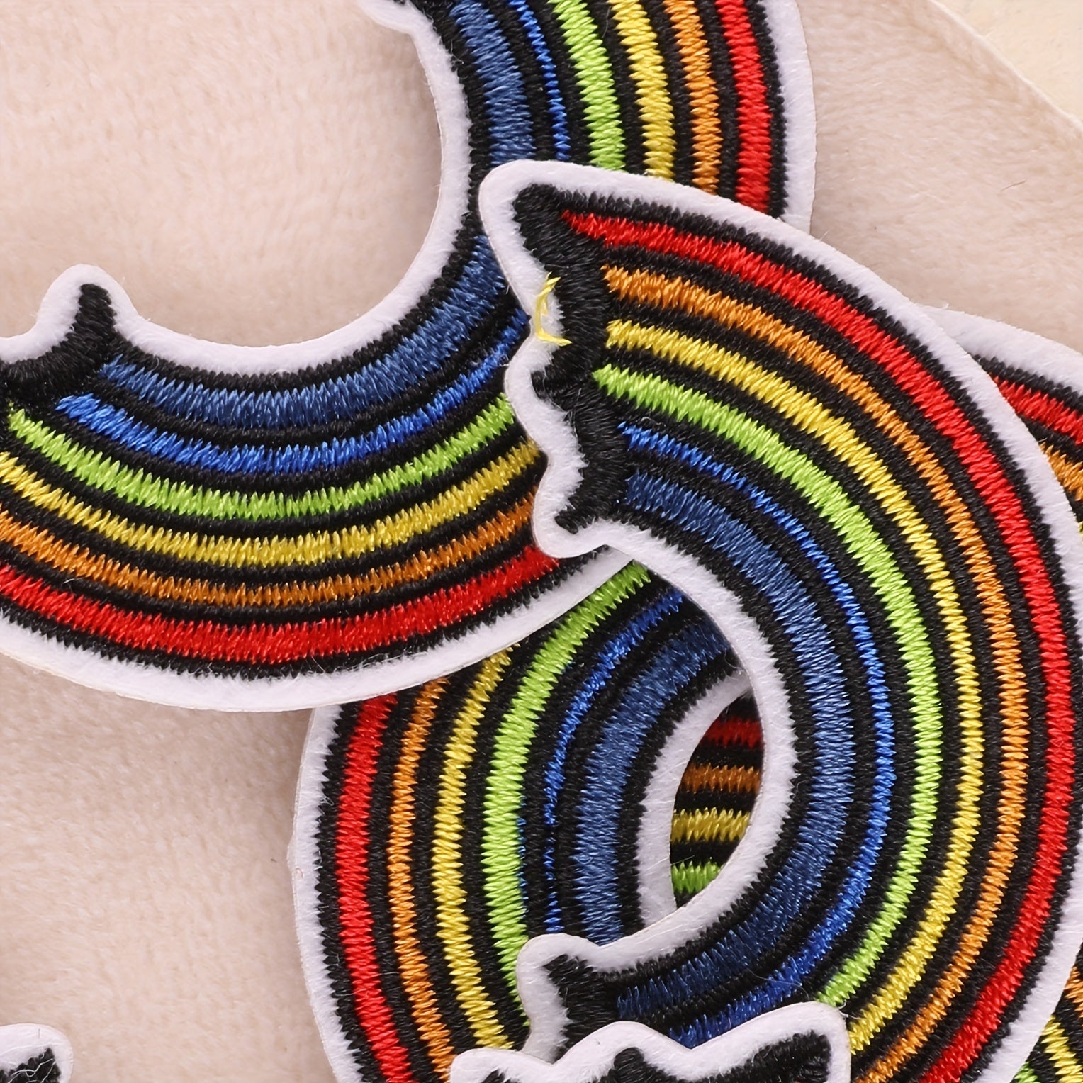 5pcs Rainbow Patch Sticker Bag Coat DIY Iron on Patch