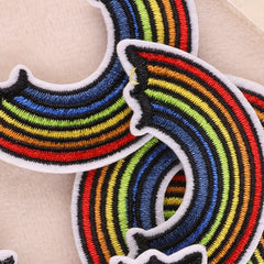 5pcs Rainbow Patch Sticker Bag Coat DIY Iron on Patch