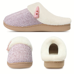 Women's Memory Foam Slippers Plush Lined Warm Indoor Shoes