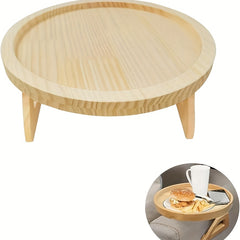 Portable Foldable Wooden Sofa Armrest Tray