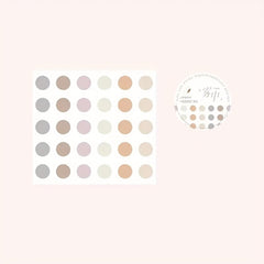 Light Salt Series Morandi Polka Dots Paper Tape Fresh Stickers