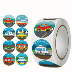 500pcs Vehicle Thank You Stickers for Kids Party Seal Labels