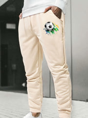 Men's Football Player Print Drawstring Sweatpants Joggers