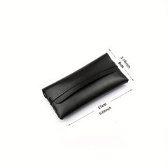 1pc Leather Glasses Case Set Soft Bag Sunglasses Pack Box