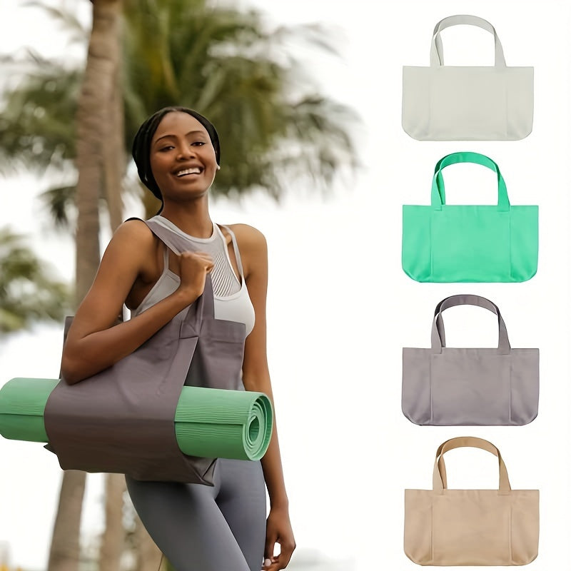 Portable Yoga Mat Storage Bag Canvas Shoulder Bag Handbag