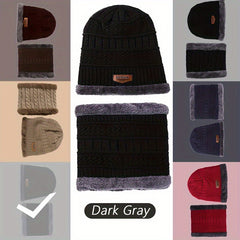 Knitted Beanie With Scarf Warm Neck & Head Cover