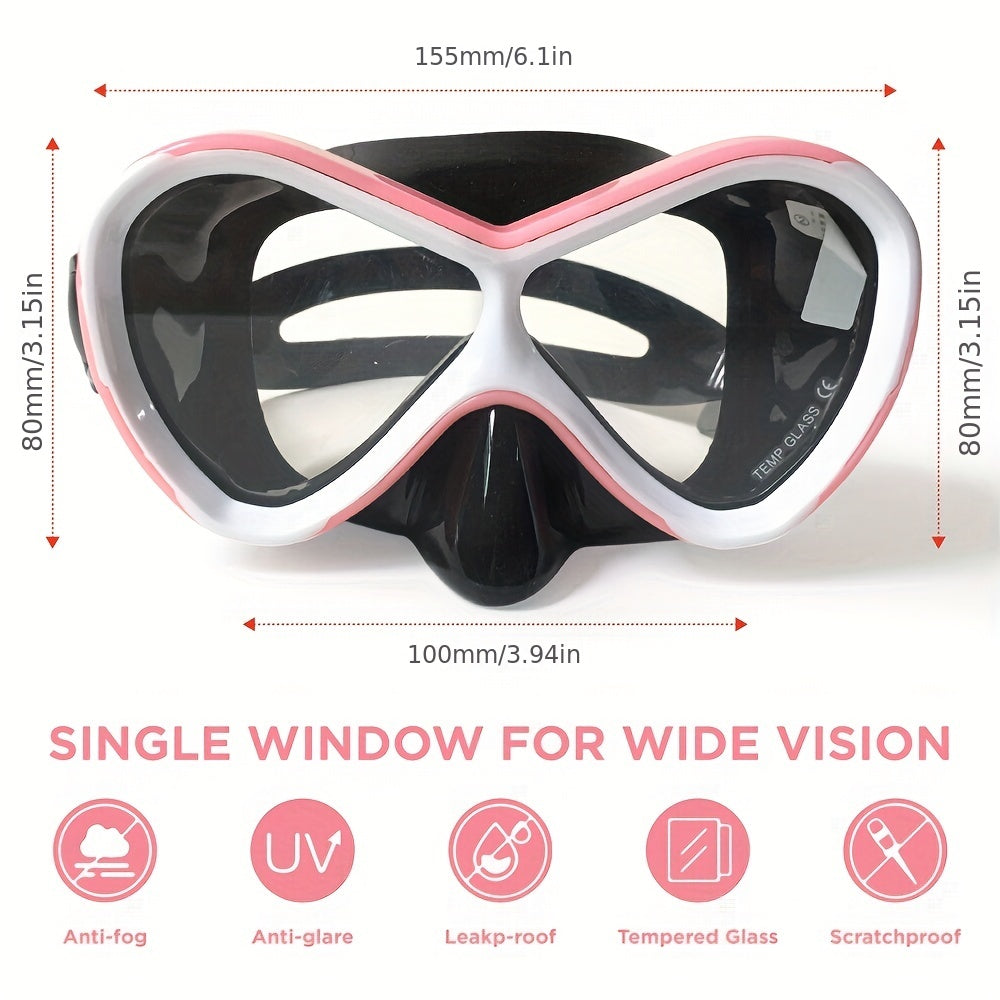 Berallo Snorkel Gear Diving Mask Anti Fog Anti Leak Swimming Goggles