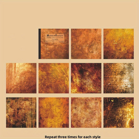 30pcs Retro Texture Hand Account Paper Pack