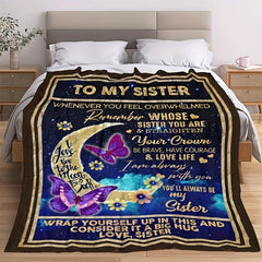 Outdoor Blanket To My Sister Warm Cozy Soft Throw Blanket