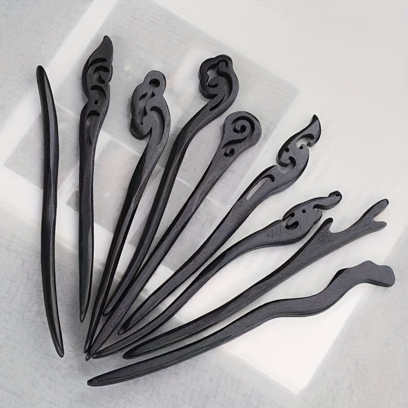Sandalwood Hairpin Modern Daily Wooden Headdress