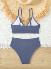 Girl's Ribbed Bikini Set Cami Top & Briefs