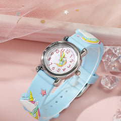 Girls Cartoon Unicorn Quartz Watch Holiday Gift
