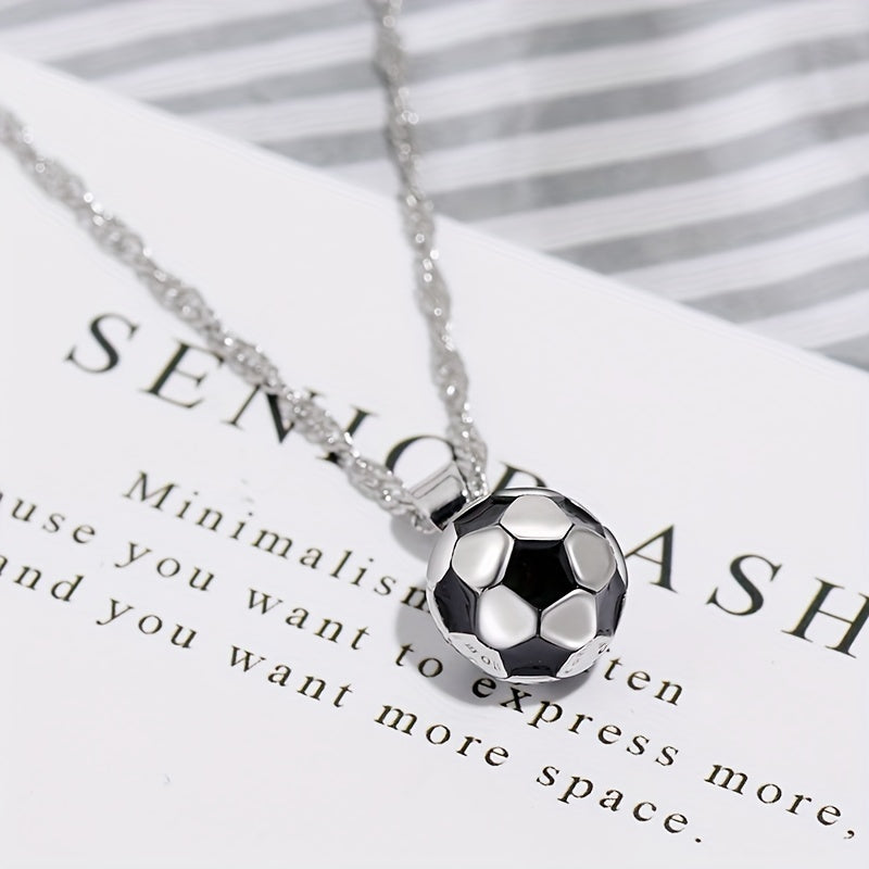 Football Necklace Vintage Sports Fan Pendant Jewelry Gift