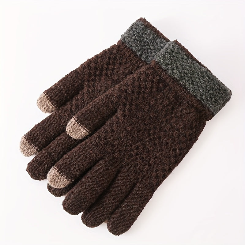Warm Touch Screen Knitted Gloves for Winter Cycling Driving
