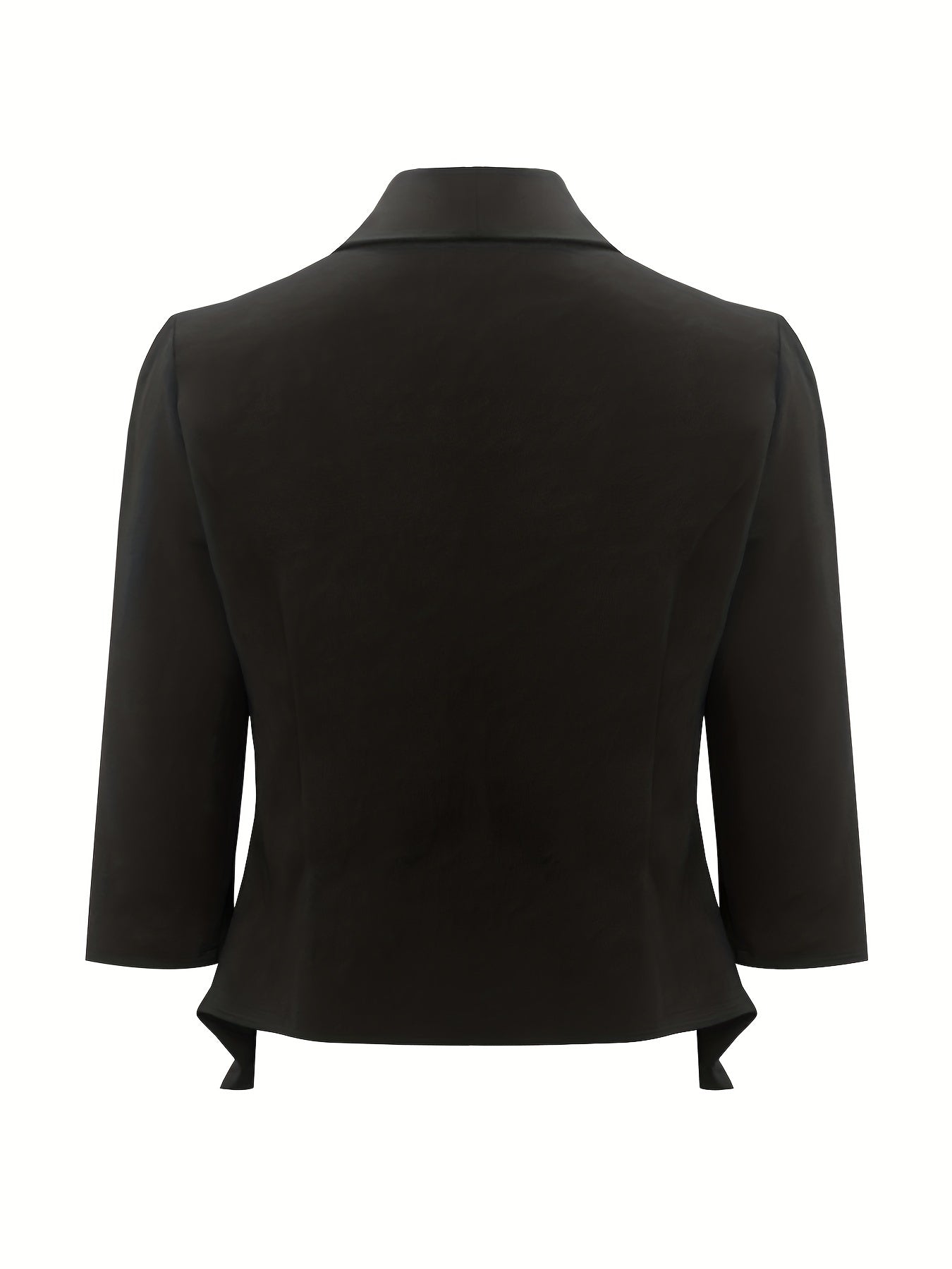 Solid Shawl Collar Blazer Open Front Work Office Outerwear