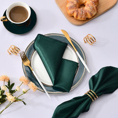 6 Soft Polyester Napkins for Weddings and Parties