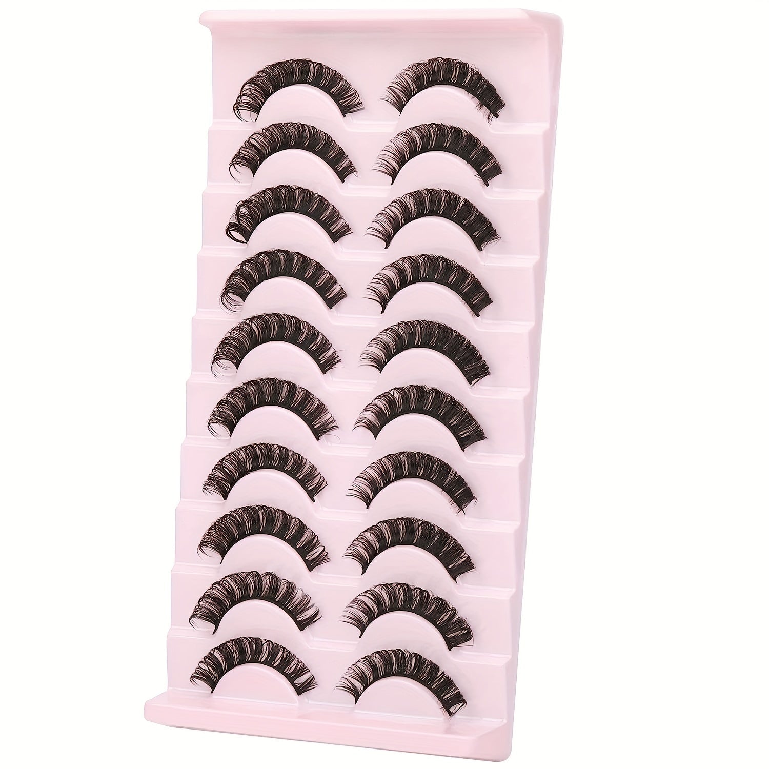 10 Pairs 4D Curly False Eyelashes Natural Volume Fluffy Charming Makeup Lashes