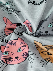 Cat Print Long Sleeve Toddler Sweatshirt Kids Casual Pullover