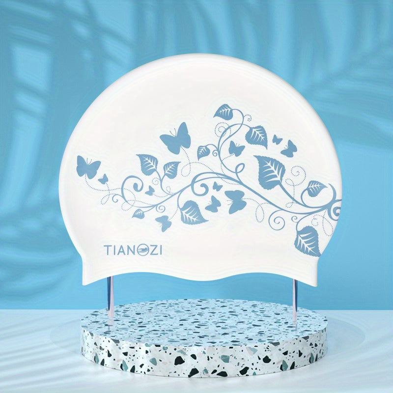 Adult Silicone Swim Cap Waterproof Long Hair Swimming Caps