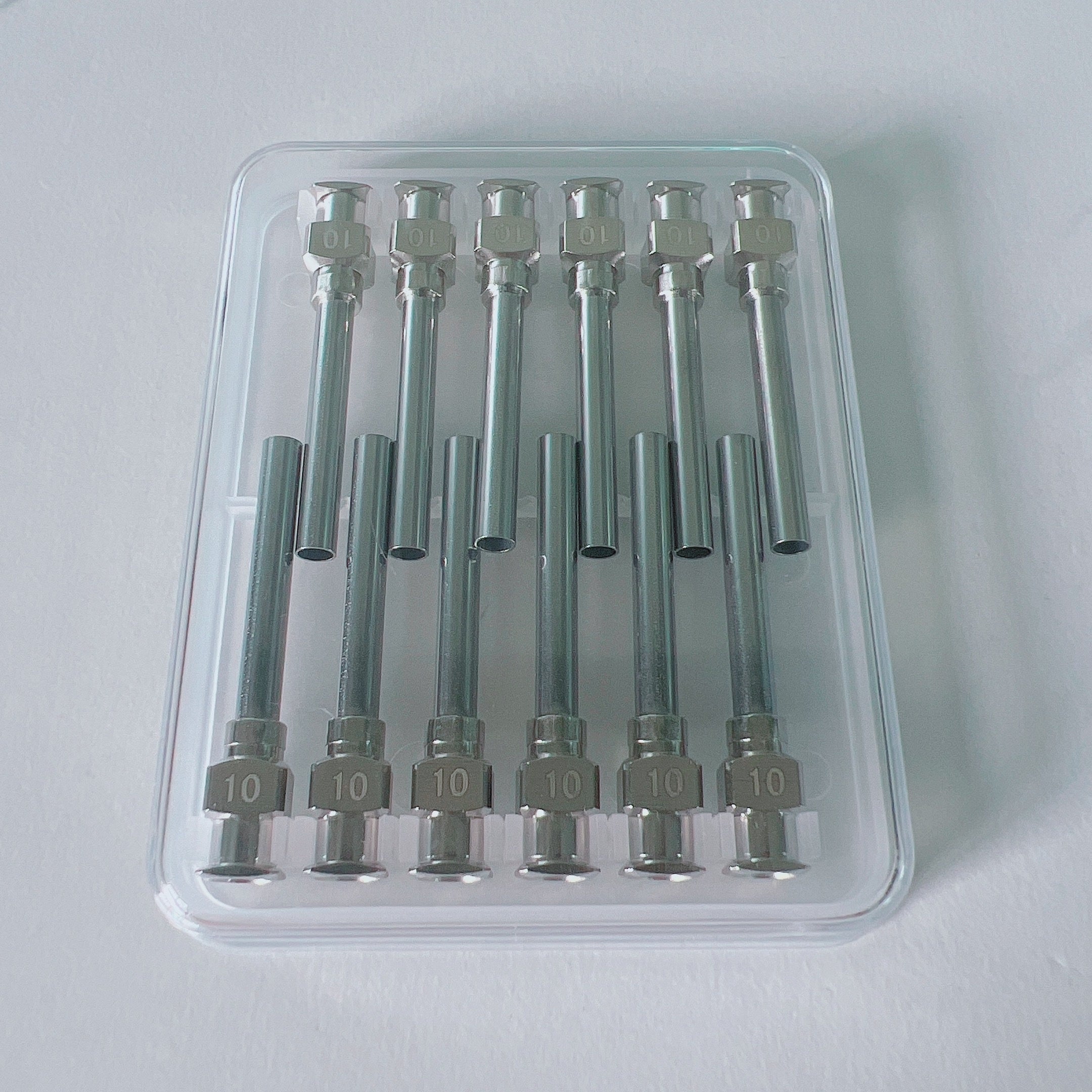 25 Single Tube Stainless Steel Metal Snap Lab Glue Filling Needle