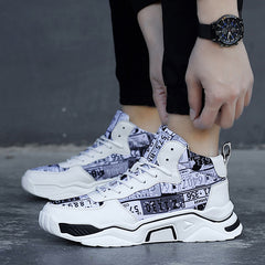 Men's Figure Graphic Lace Up Shoes